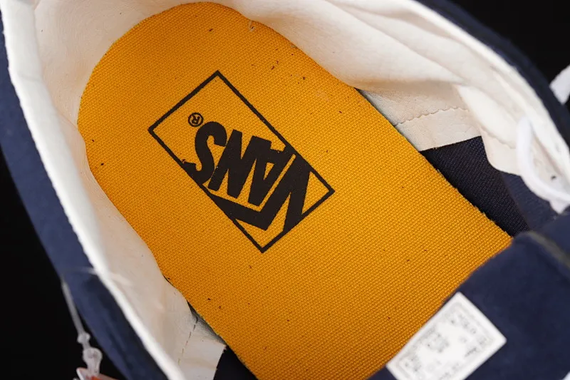 All categories Vans Vans series Vans Mid Vans China Vans Sk8-Mid blue and yellow contrast stitching mid-top retro classic canvas skateboard shoes VN0A3WM34PL
